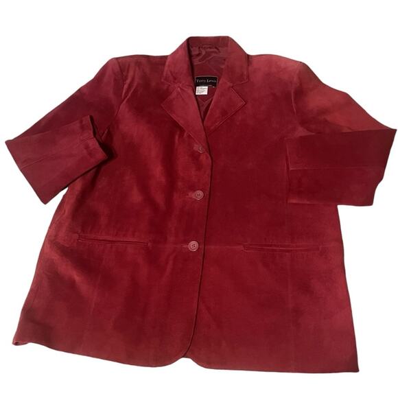 Y2K Suede Leather Minimalist Luxury Coachella Western Jacket Womens Size 2X Boho - Picture 5 of 6